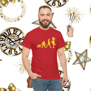 Sheldon Robot Evolution Shirt, March of Progress Man to Robot, Men’s, Women’s, Short Sleeve, Sheldon Fan Gift T-Shirt