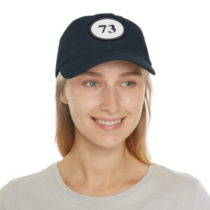 Sheldon Number 73 Dad Hat, The Thespian Catalyst, Men’s, Women’s, The Best Number Is 73, 73 Dad Hat Printed on Leather Patch