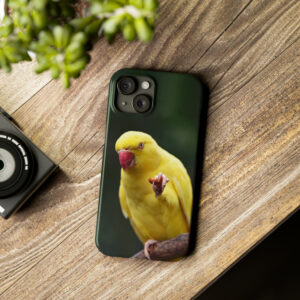 Bird Lovers, Yellow Parakeet, iPhone 11-15 Cases, iPhone 11 Cases, iPhone 12 Cases, iPhone 13 Cases, iPhone 14 Cases,  iPhone 15 Cases, Max & Pro, Slim iPhone Cases