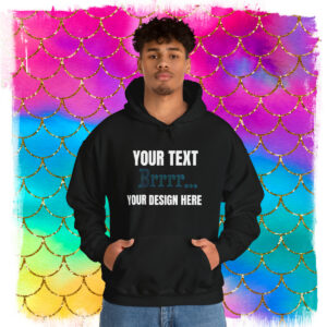 Personalized Hoodie, Your Text, Your Graphic, Customized Hooded Sweatshirt, Men’s, Woman’s Gift Personalized Hoodie With Your Text, Your Graphics