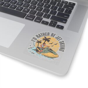 I’d Rather Be Jet Skiing Stickers, Jet Skiers Kiss-Cut Stickers, I’d Rather Be Jet Skiing, Ocean Lovers, Boaters, Jet Skiers Gift Stickers – 4 Sizes