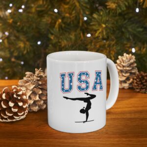 USA Women’s Gymnastics Mug, USA Lovers Gift Mug, USA Women’s Gymnastics Lovers Mug, Custom USA Games 2024 Mug Cocoa Lovers, USA 11oz Mug