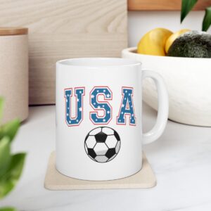 USA Soccer Mug, Coffee Lovers Gift Mug, USA Soccer Mug, Football Lovers Mug, Custom USA Games 2024 Mug Cocoa Lovers 11oz Soccer Mug