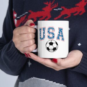 USA Soccer Mug, Coffee Lovers Gift Mug, USA Soccer Mug, Football Lovers Mug, Custom USA Games 2024 Mug Cocoa Lovers 11oz Soccer Mug