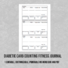 Digital Download, Diabetic Carb Counting Journal, Diabetic Daily Carbs, Carbs Count Journal, Includes: 1 Printable File in MS Word Doc and PDF, File Formats